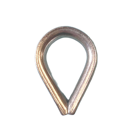 A 3mm stainless steel rope thimble on a white background.