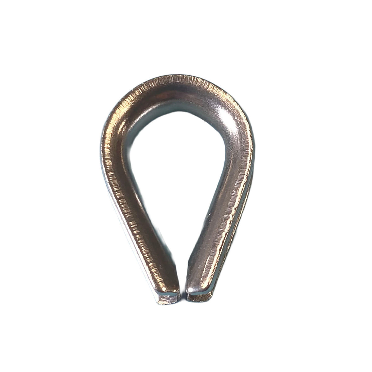 A 4mm stainless steel rope thimble on a white background.