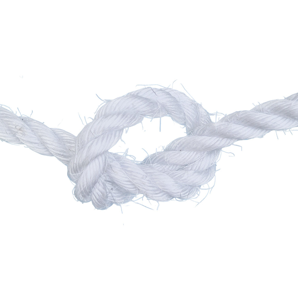 22mm White Staplespun Polypropylene Rope per Metre, Ropes Direct
