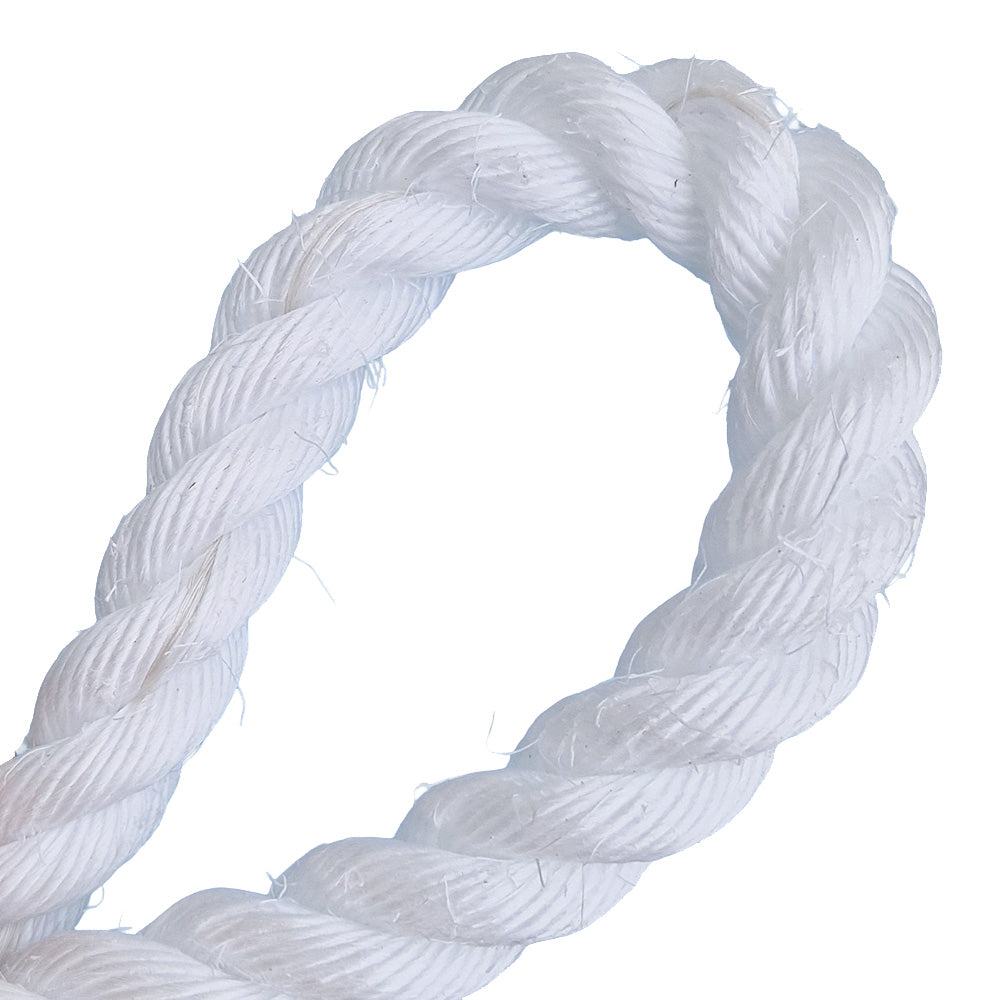 28mm White Staplespun Polypropylene Rope | Ropes Direct – RopesDirect