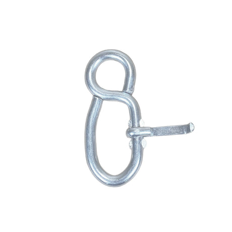 Steel Eight rope adjustor, suitable for 10mm or 12mm ropes. For domestic use and suitable for up to 70kg on a white background.