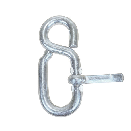 Steel Eight rope adjustor, suitable for 16mm or 18mm ropes. For domestic use and suitable for up to 70kg on a white background.