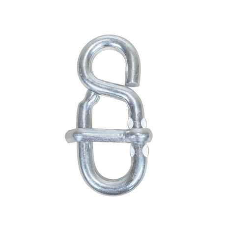 Steel Eight rope adjustor, suitable for 16mm or 18mm ropes. For domestic use and suitable for up to 70kg on a white background.