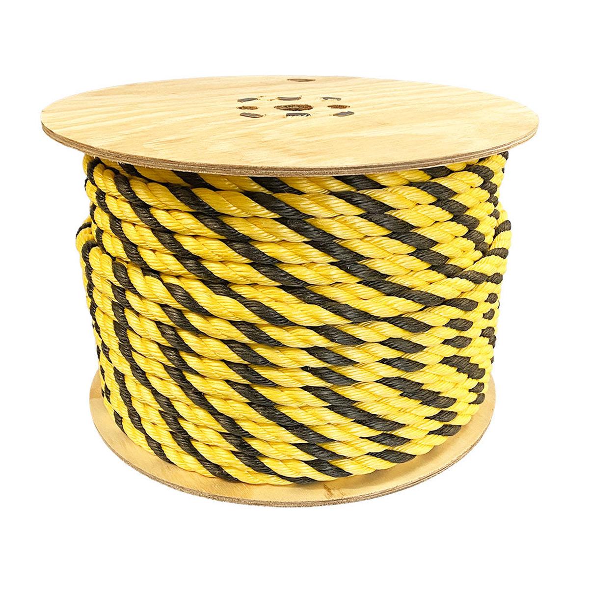 Wwf Yellow Ropes 16mm Yellow/Black Tiger Rope - 100m reel – RopesDirect