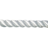 Close-up of a white rope on a white background