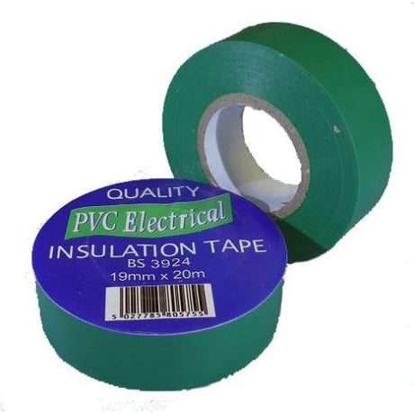 19mm x 20m Green PVC Electrical Tape