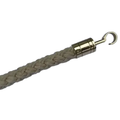 36mm Plaited Handrail Barrier Rope with Fitted Open Hooks