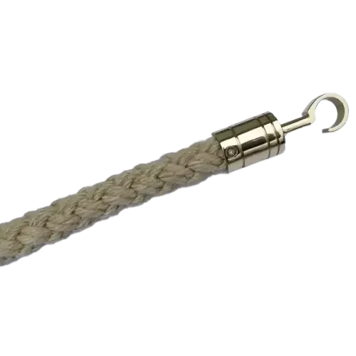 28mm Plaited Handrail Barrier Rope with Fitted Open Hooks