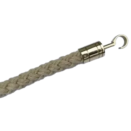 28mm Plaited Handrail Barrier Rope with Fitted Open Hooks