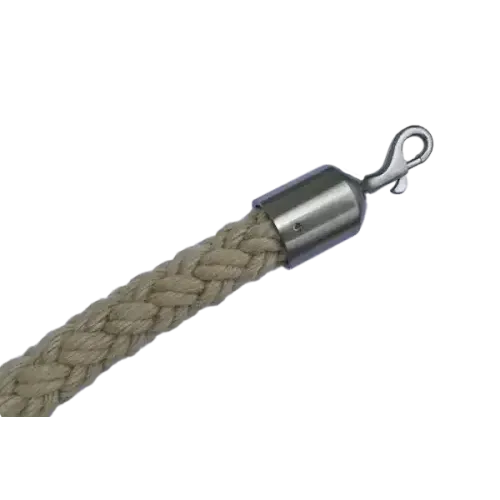 36mm Plaited Handrail Barrier Rope with Fitted Trigger Hooks