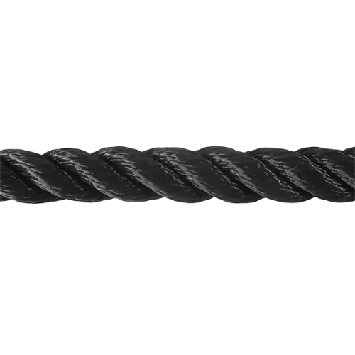 24mm Black PolySilk Barrier Rope sold by the metre