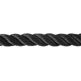 24mm Black PolySilk Barrier Rope sold by the metre