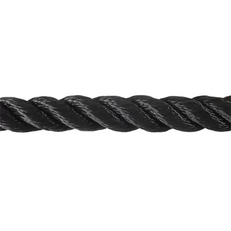 24mm Black PolySilk Barrier Rope sold by the metre