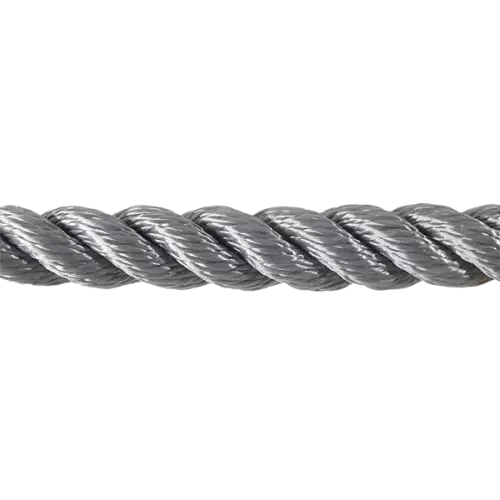 24mm Silver Grey PolySilk Barrier Rope sold by the metre