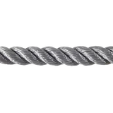 24mm Silver Grey PolySilk Barrier Rope sold by the metre