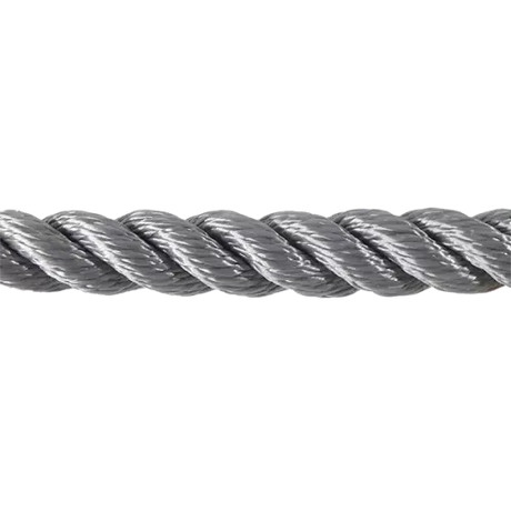 24mm Silver Grey PolySilk Barrier Rope sold by the metre