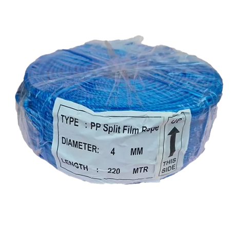 4mm Blue Polypropylene Rope - 220m coil