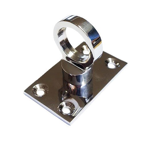 Glossy Chrome Eye Plate for Rope Hooks
