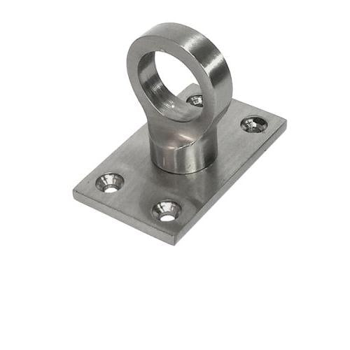 Satin Chrome Eye Plate for rope hooks