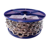 2.3mm Chromed Brass Oval Chain - 10m reel