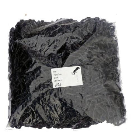 6mm Black Plastic Chain - 25m bag