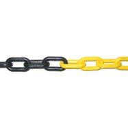 6mm Yellow/Black Plastic Chain - 25m bag