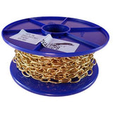 1.8mm Polished Brass Oval Chain - 10m reel