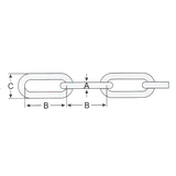 4mm Stainless Steel Chain - Long Link