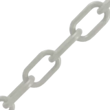 6mm White Plastic Chain - 25m bag