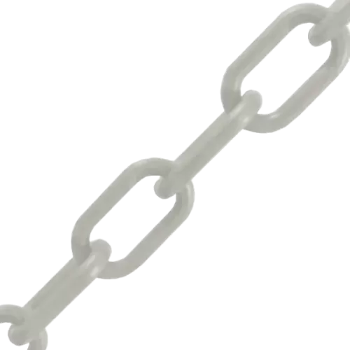 8mm White Plastic Chain - 25m bag
