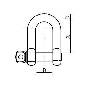 8mm Stainless Steel Dee Shackle