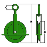 254mm (10 Inch) Gin Block with Swivel Eye
