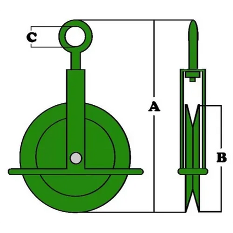 254mm (10 Inch) Gin Block with Swivel Eye