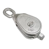 5" Double Wheel Pulley Block with Oval Eye
