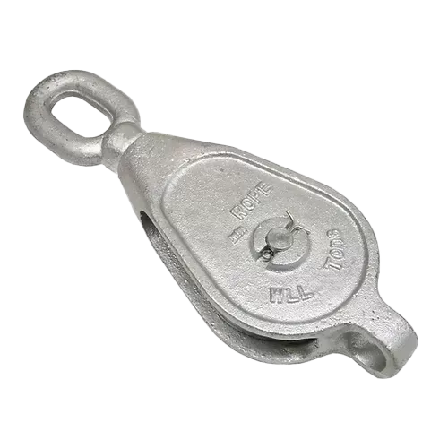 6" Single Wheel Pulley Block with Oval Eye