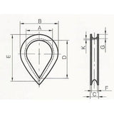 36mm HD Galvanised Rope Thimble
