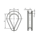 12mm Stainless Steel Rope Thimble AISI316