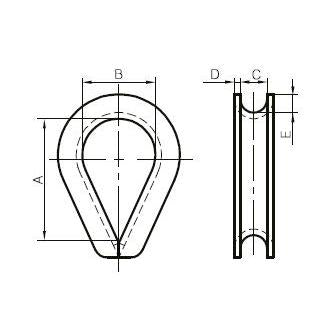 8mm Stainless Steel Rope Thimble AISI316