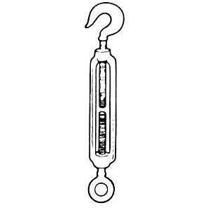 10mm Straining Screw - hook/eye