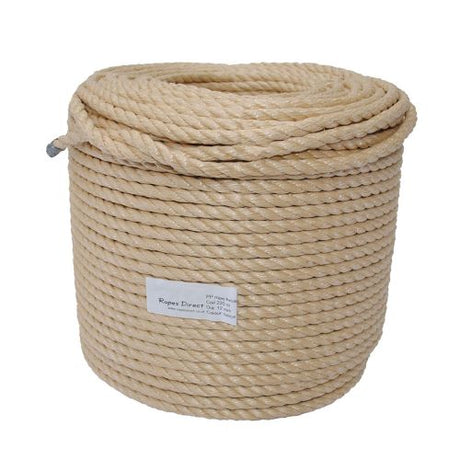 12mm Beige Polypropylene Rope - 220m coil