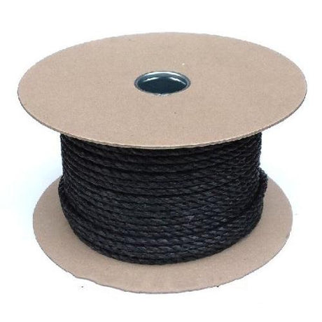 8mm Black Polypropylene Rope - 100m reel