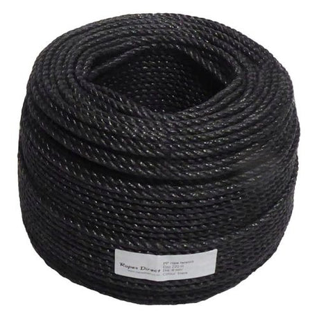 6mm Black Polypropylene Rope - 220m coil