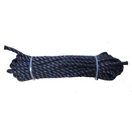 12mm Black Polypropylene Rope - 10m hank