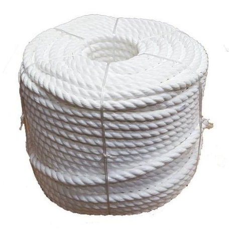 28mm x 220m White Polypropylene Cricket Boundary Rope