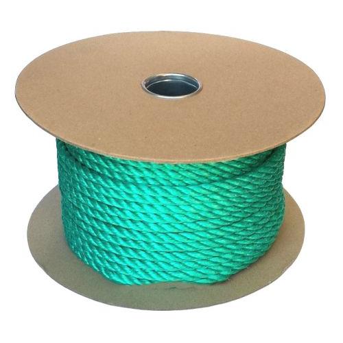 8mm Green Polypropylene Rope - 100m reel