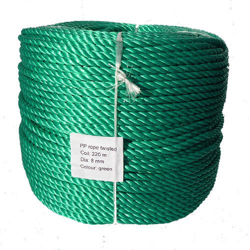6mm Green Polypropylene Rope - 220m coil