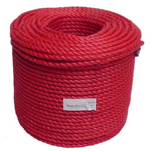 10mm Red Polypropylene Rope sold in a 220m coil – RopesDirect