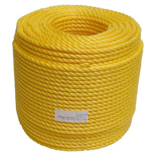 Yello Ropes 16mm Yellow Rope sold in a 220m coil from Ropes Direct – RopesDirect