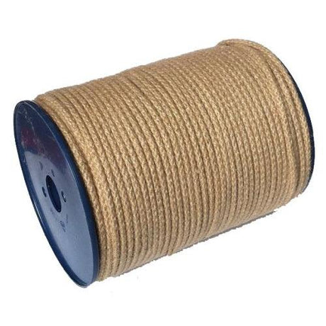 6mm Braided Jute / PP Cord - 100m reel