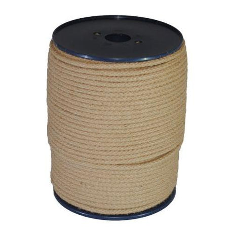 6mm Braided Jute / PP Cord - 100m reel